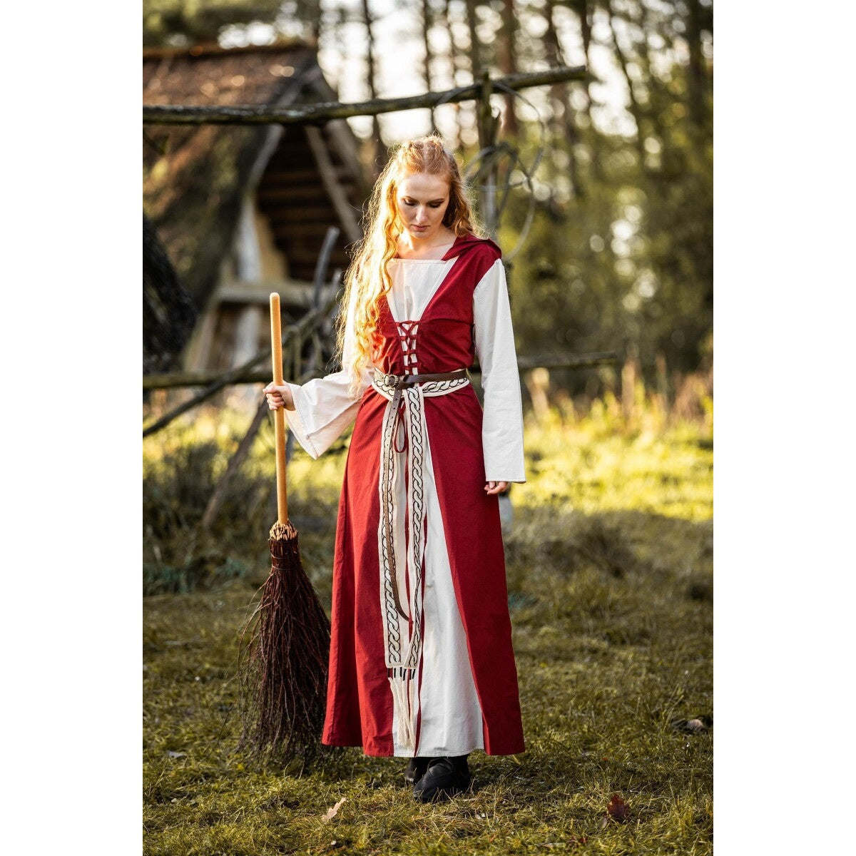 Produktbild Mittelalter Kleid Genefe rot-beige