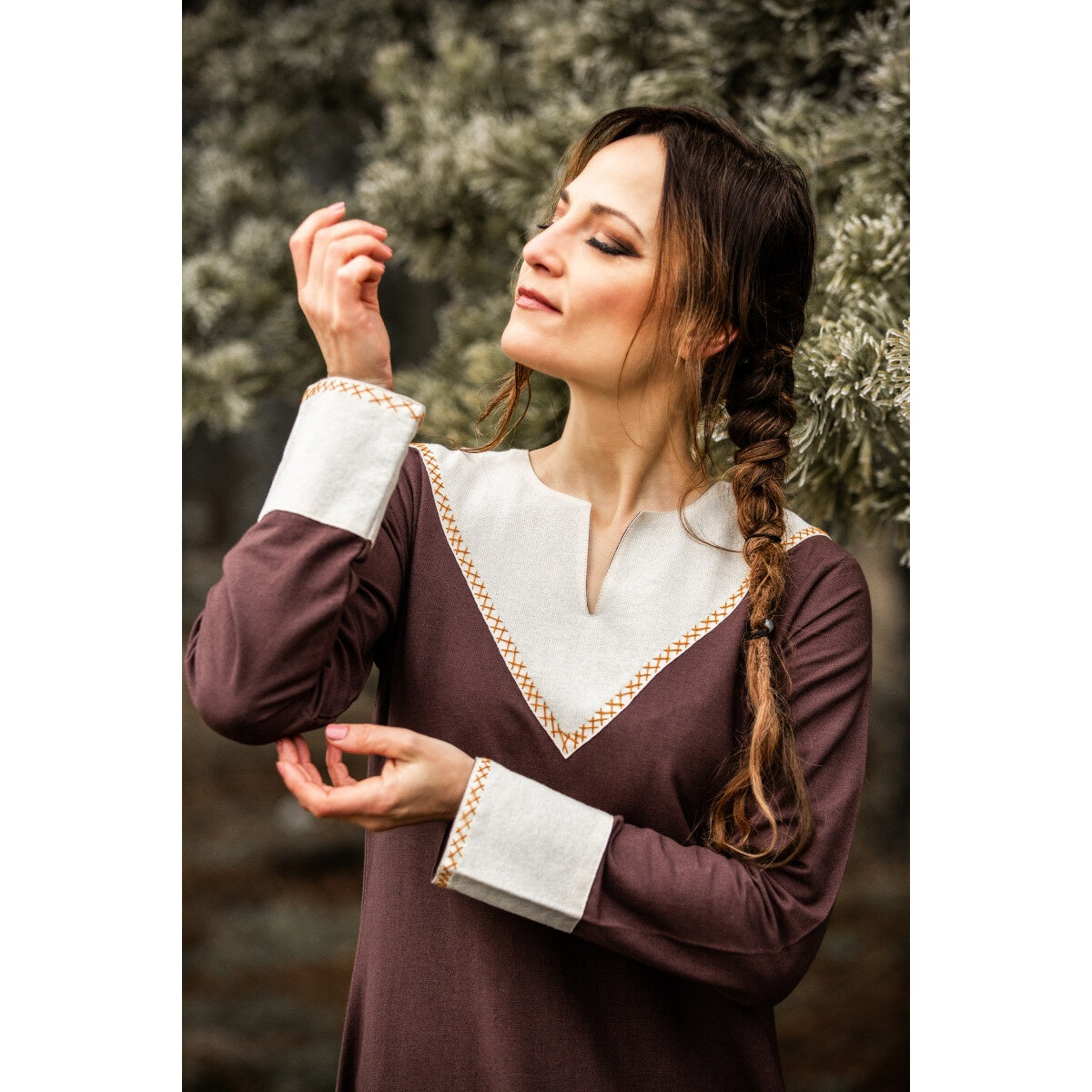 Produktbild Mittelalter Kleid Jorunn braun-beige