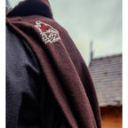 Produktbild Mittelalter Wikinger Umhang Alpha mit Wolfsstickerei braun