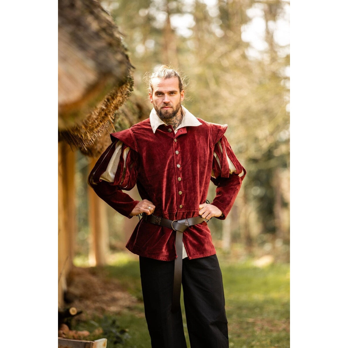 Produktbild Mittelalter Landsknechtjacke Brandolf rot