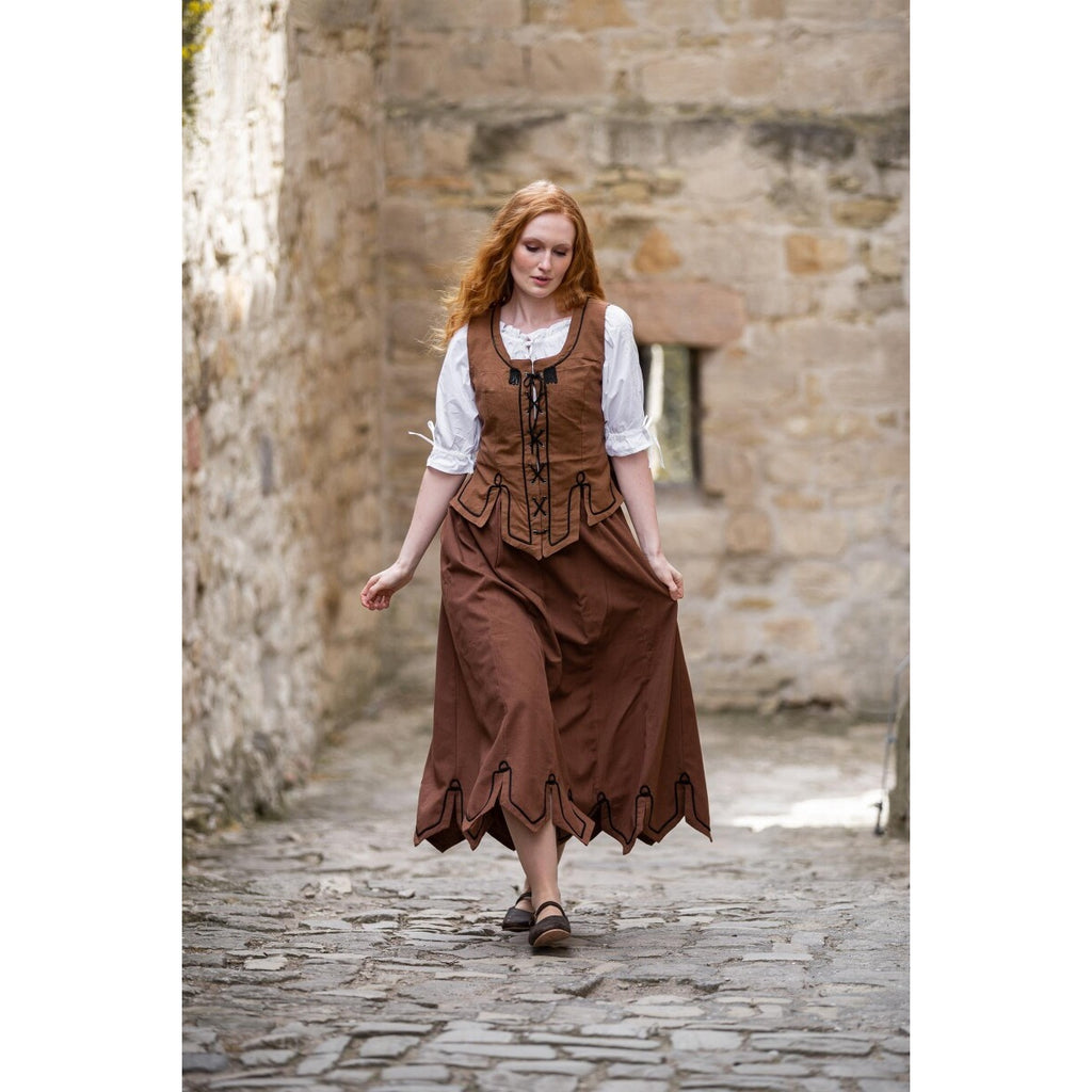 Produktbild Mittelalter Miederweste Selma tabakbraun