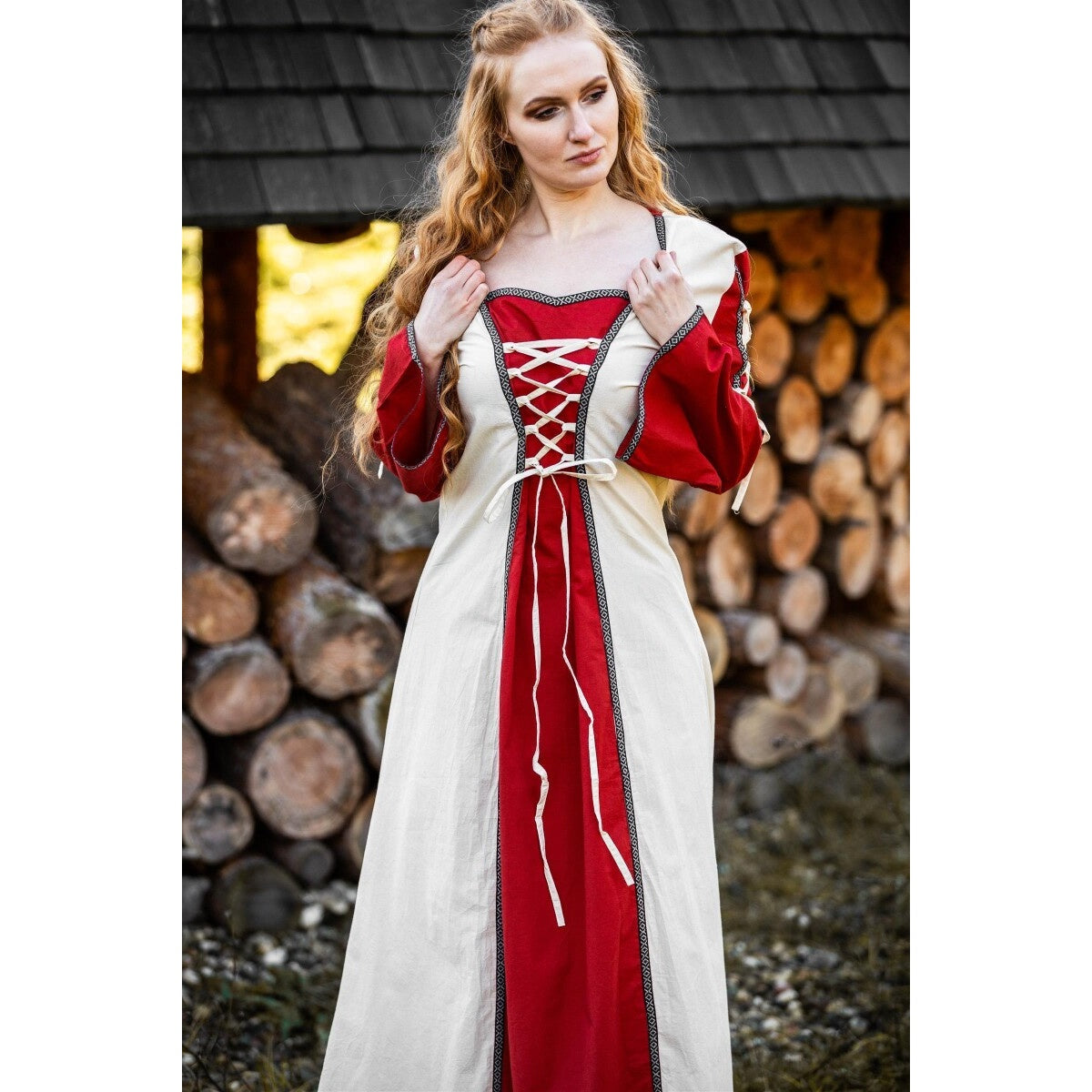 Product image Medieval Dress Amalia beige-red