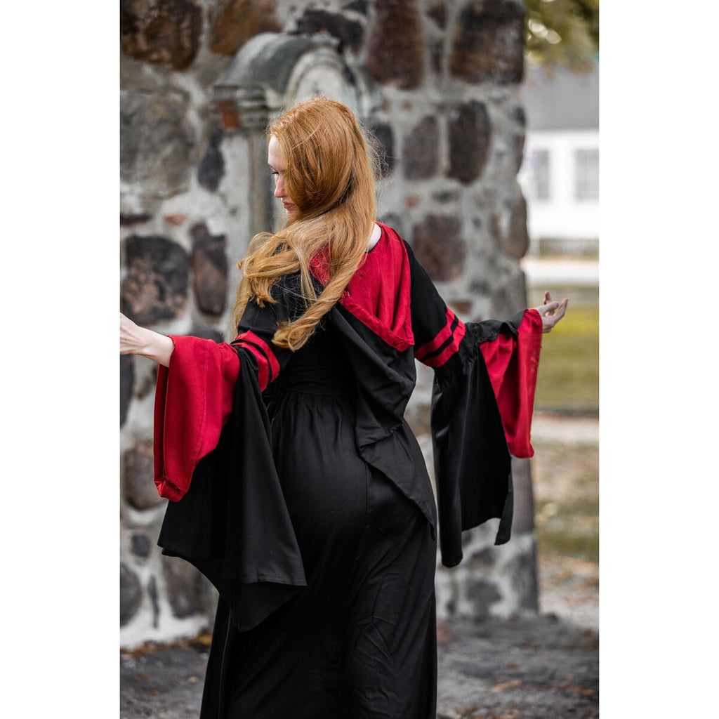 Produktbild Mittelalter Kapuzenkleid Isolde schwarz-rot