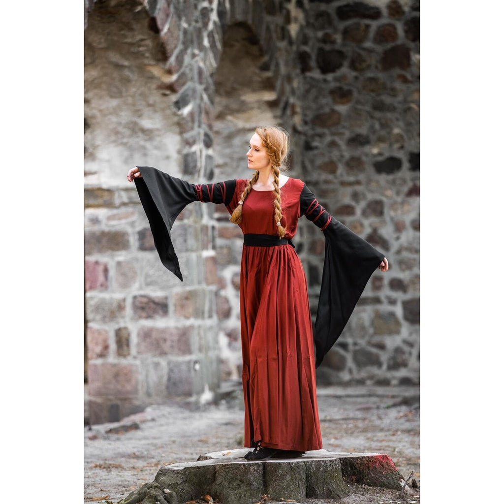 Produktbild Mittelalter Kleid Dorell rot-schwarz