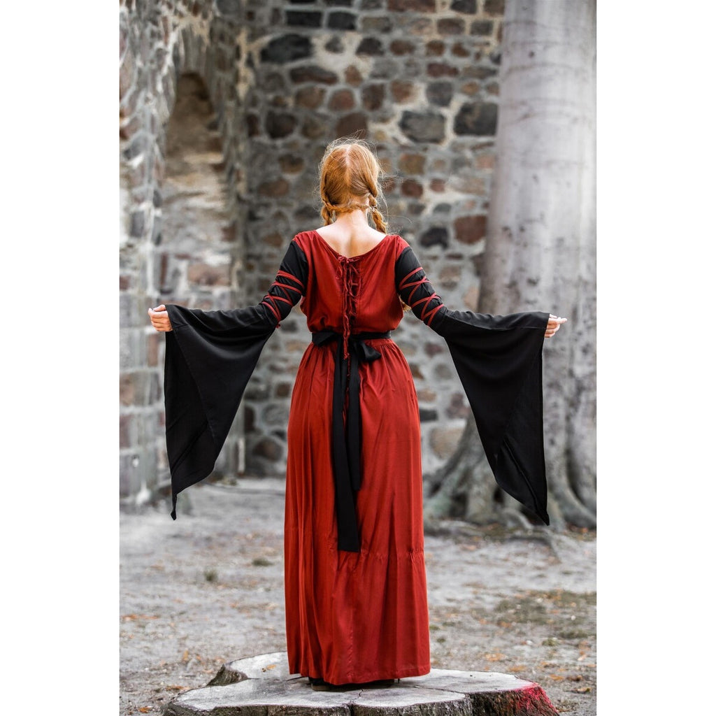Produktbild Mittelalter Kleid Dorell rot-schwarz