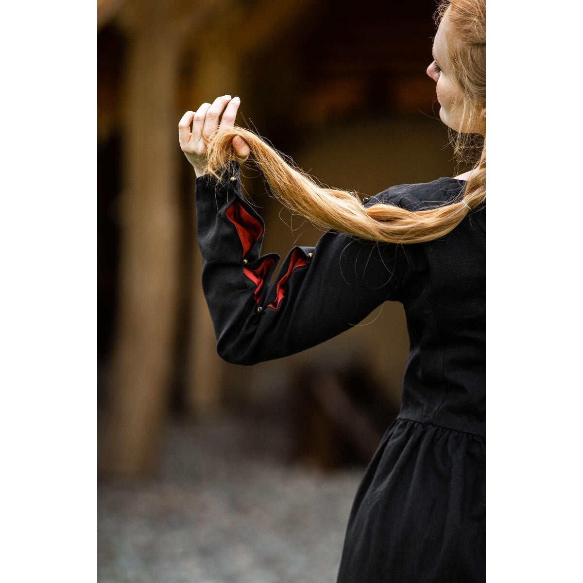 Produktbild Mittelalter Kleid Medusa schwarz-rot