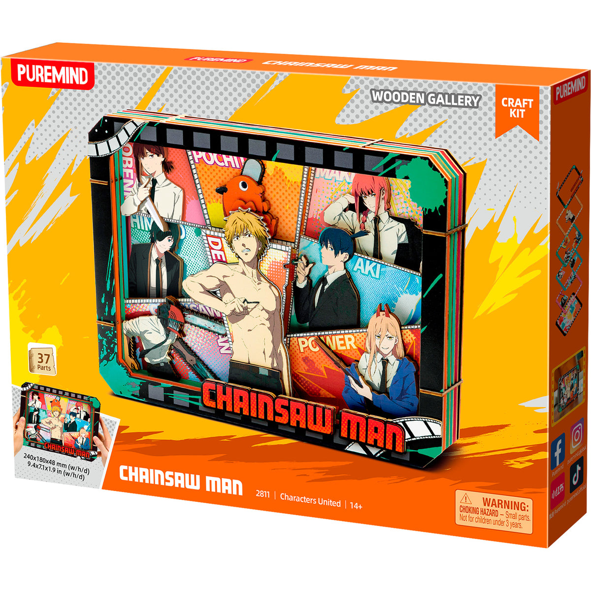 Produktbild Chainsaw Man - Group Wooden Gallery Bilderrahmen
