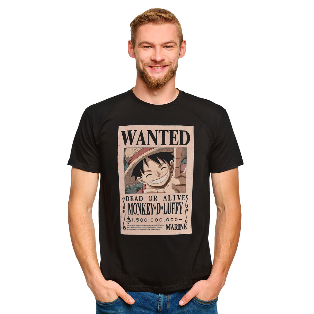 Produktbild One Piece - Luffy Wanted T-Shirt schwarz