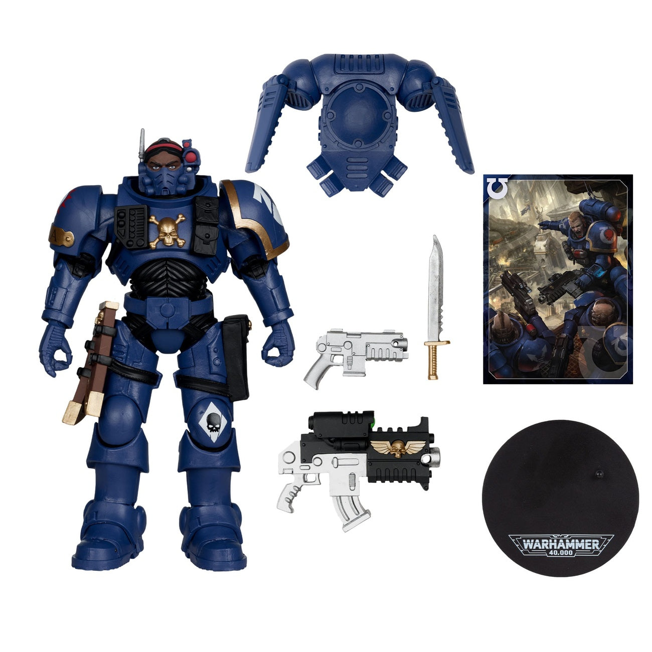Produktbild Warhammer 40k - Lieutenant in Phobos Armor (Ultramarines) Actionfigur 18cm