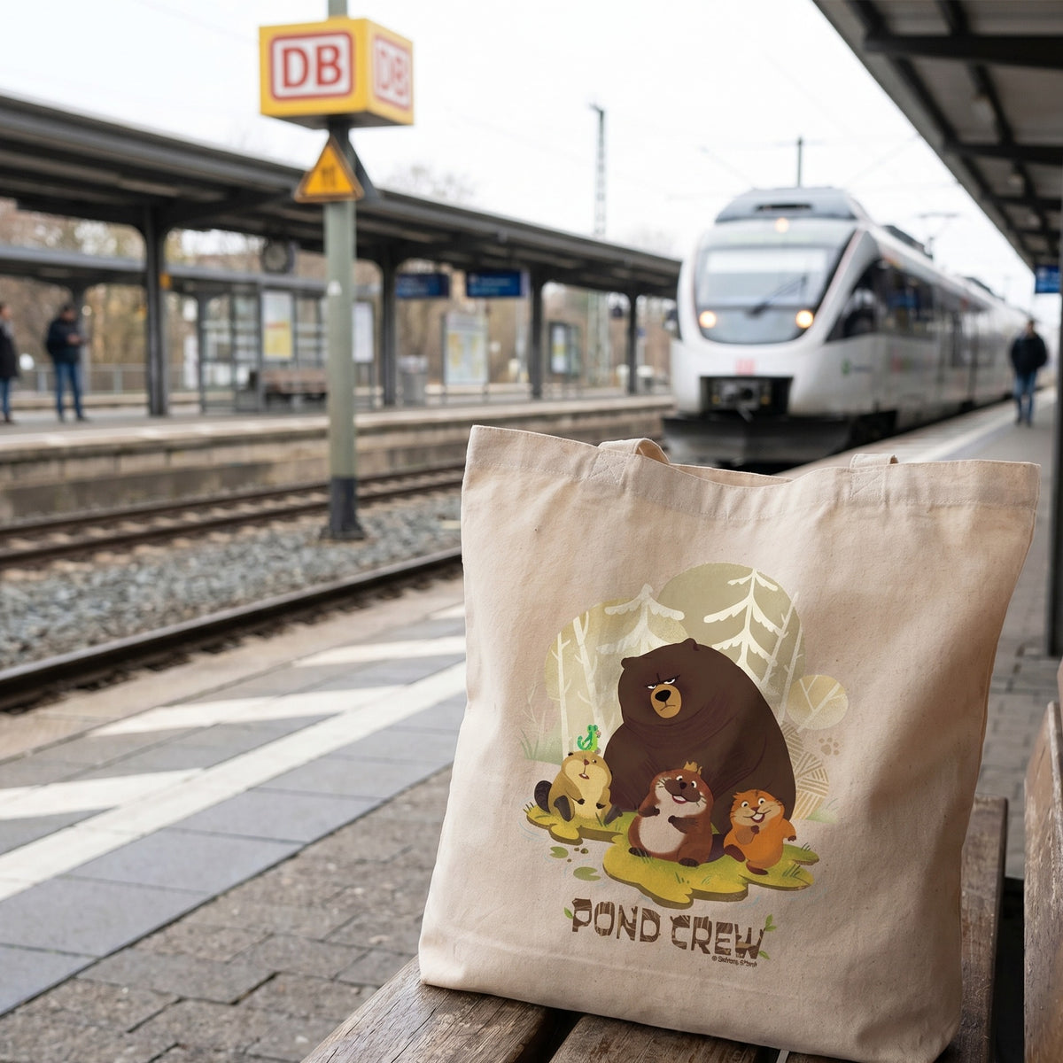 Produktbild Hoppers - Teich Crew Jutebeutel