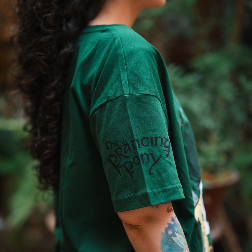 Produktbild Der Herr der Ringe - Zum Tänzelnden Pony Logo T-Shirt grün