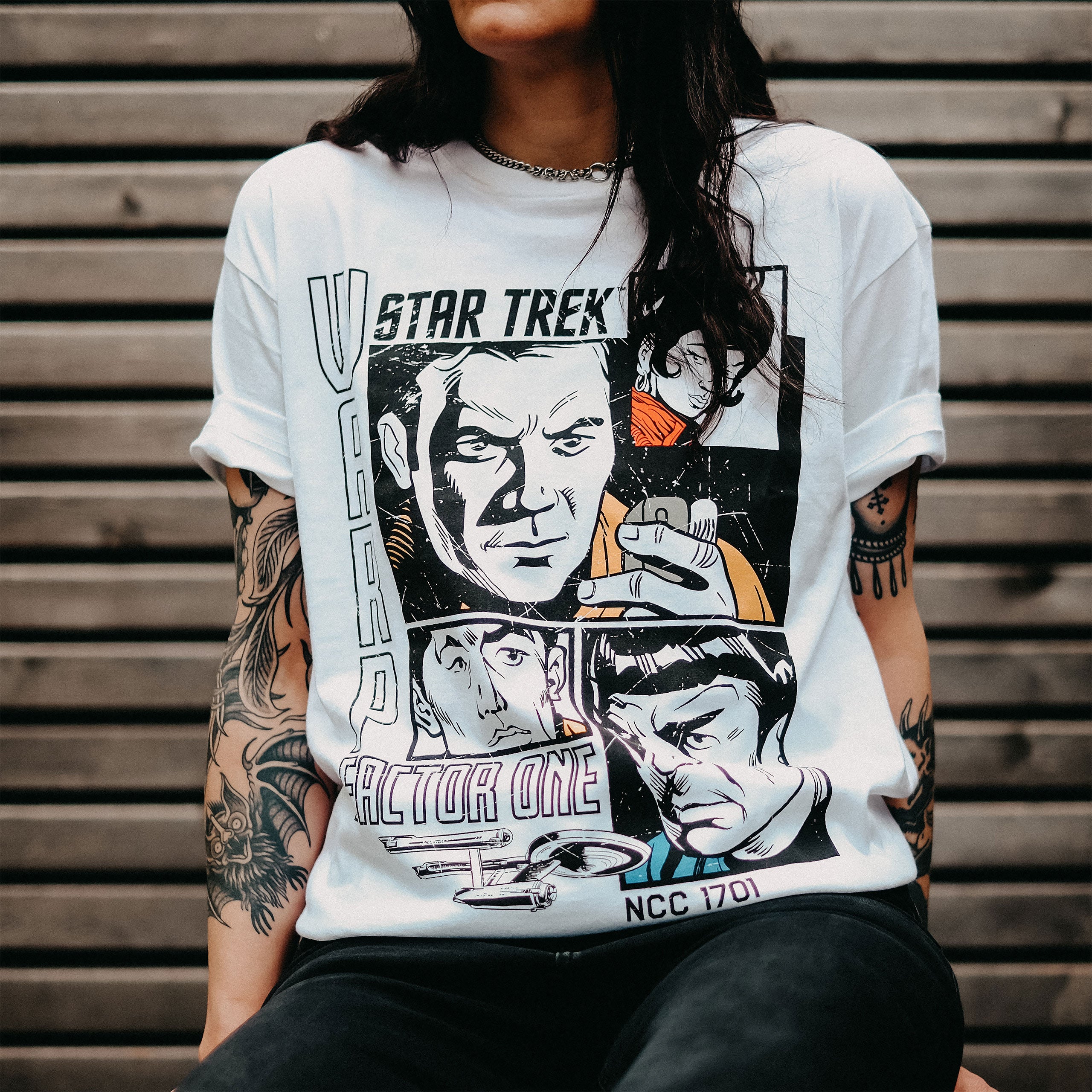 Produktbild Star Trek - Warp 1 Retro T-Shirt weiß