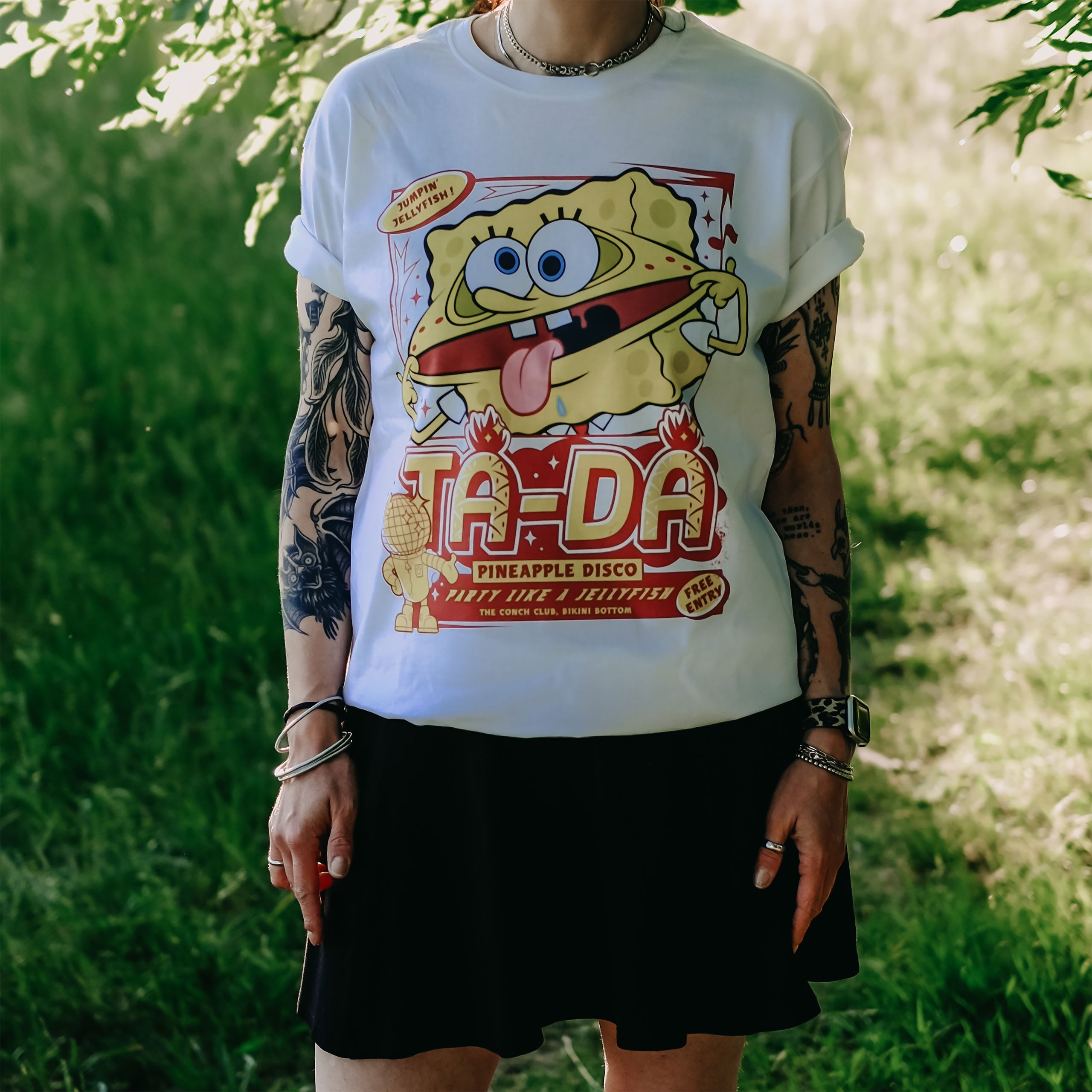 Produktbild SpongeBob - Party Like a Jellyfish T-Shirt weiß