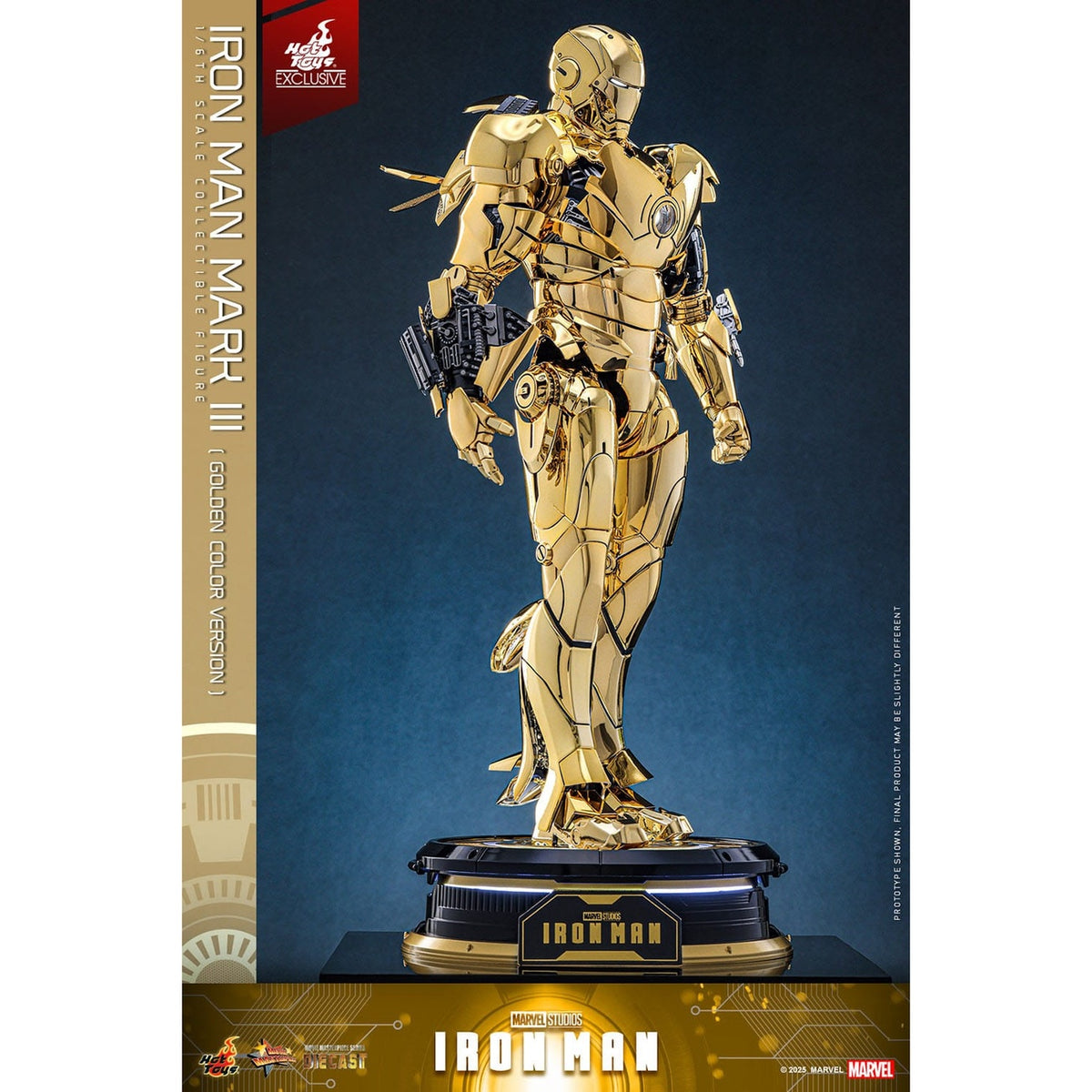 Produktbild Iron Man - Iron Mark III Masterpiece Actionfigur 1:6 Gold Color Version Exklusiv