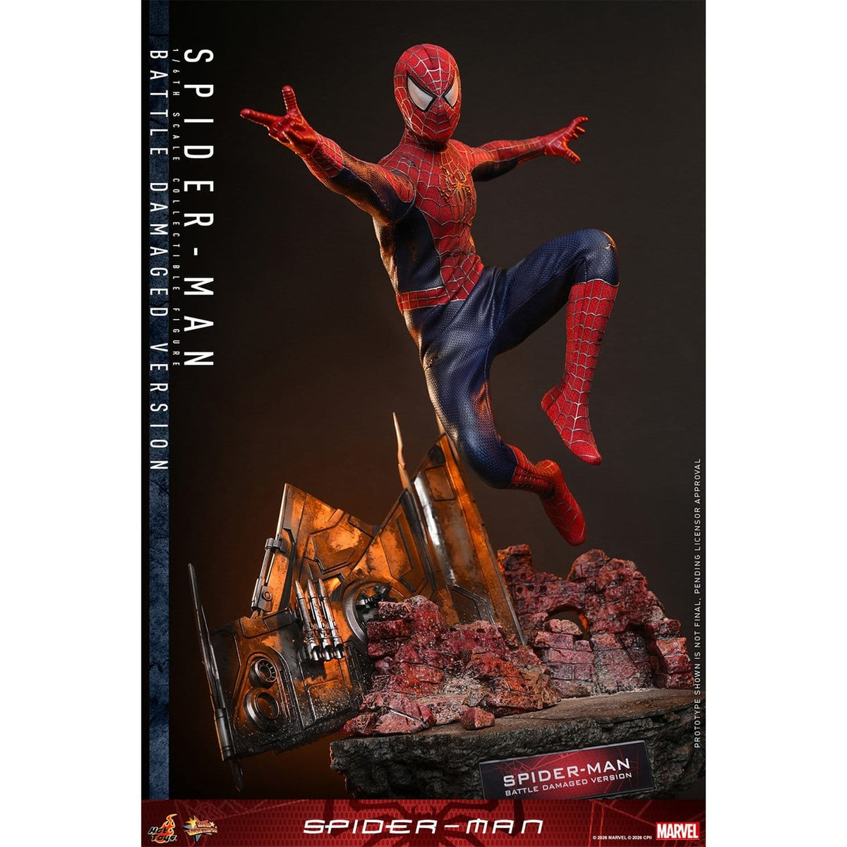 Produktbild Marvel - Spider-Man Masterpiece Actionfigur 1:6 Battle Damaged Version