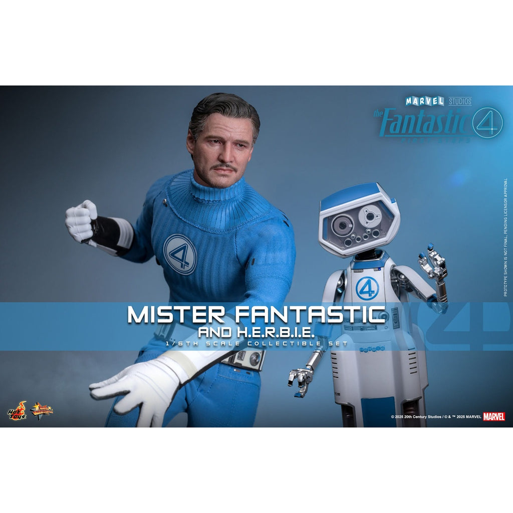 Produktbild The Fantastic Four - Mister Fantastic & H.E.R.B.I.E. Masterpiece Actionfiguren Set 1:6