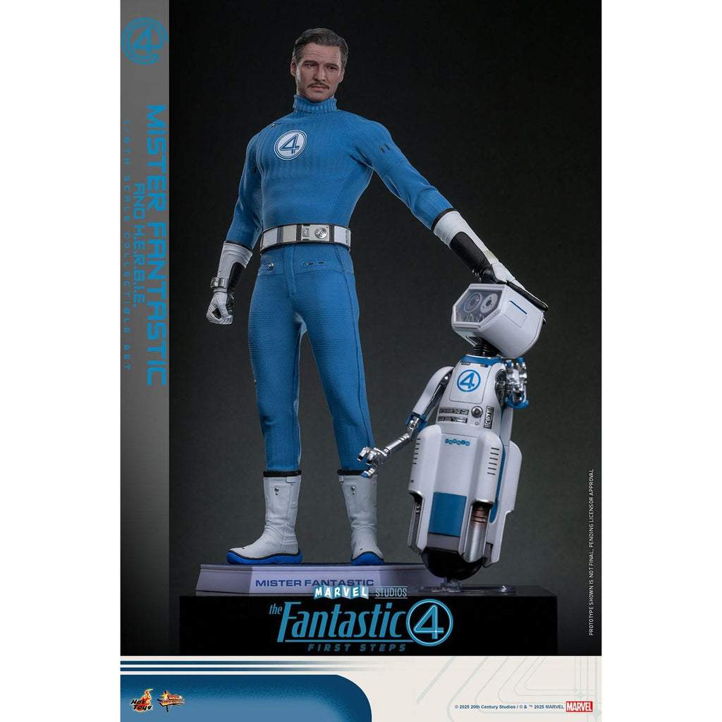 Produktbild The Fantastic Four - Mister Fantastic & H.E.R.B.I.E. Masterpiece Actionfiguren Set 1:6