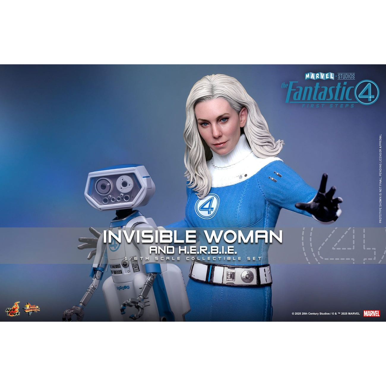 Produktbild The Fantastic Four - Invisible Woman & H.E.R.B.I.E. Masterpiece Actionfiguren Set 1:6