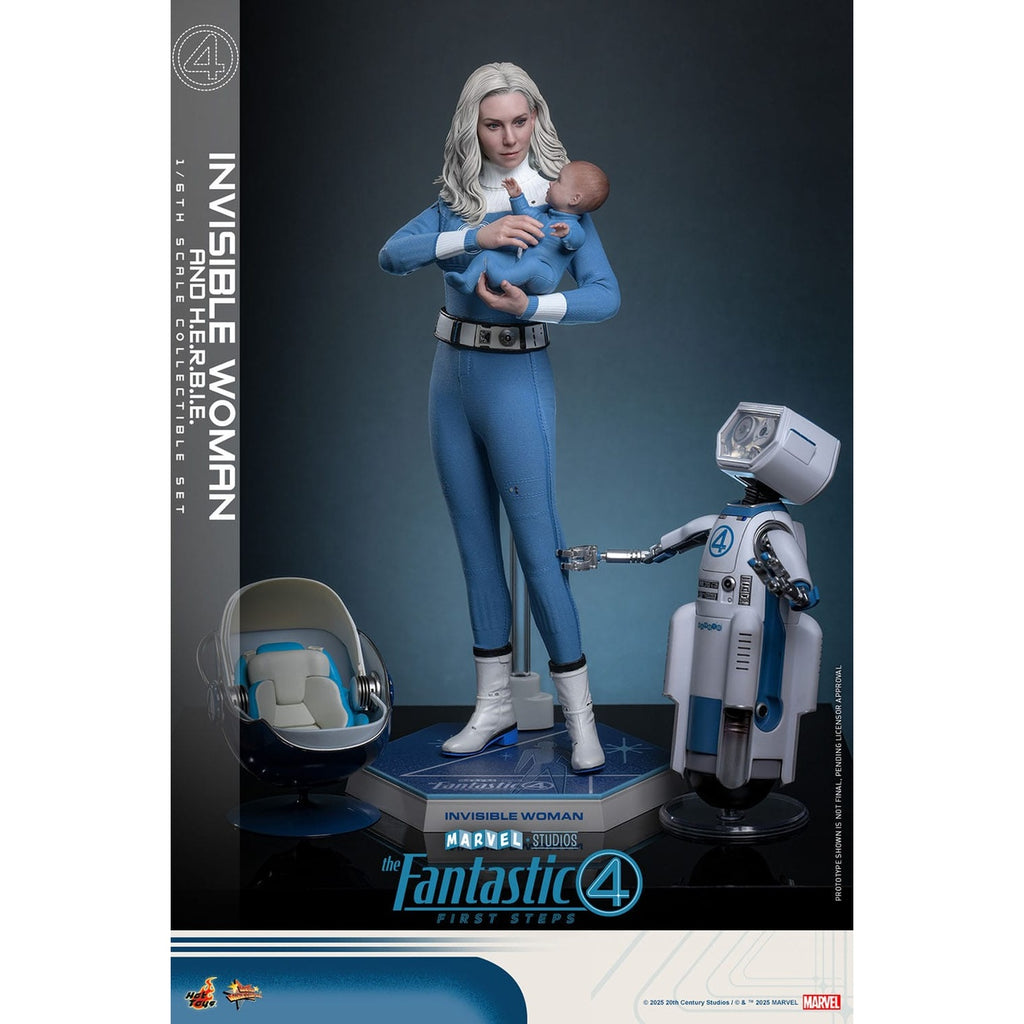 Produktbild The Fantastic Four - Invisible Woman & H.E.R.B.I.E. Masterpiece Actionfiguren Set 1:6