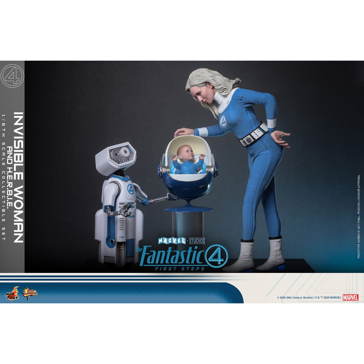 Produktbild The Fantastic Four - Invisible Woman & H.E.R.B.I.E. Masterpiece Actionfiguren Set 1:6