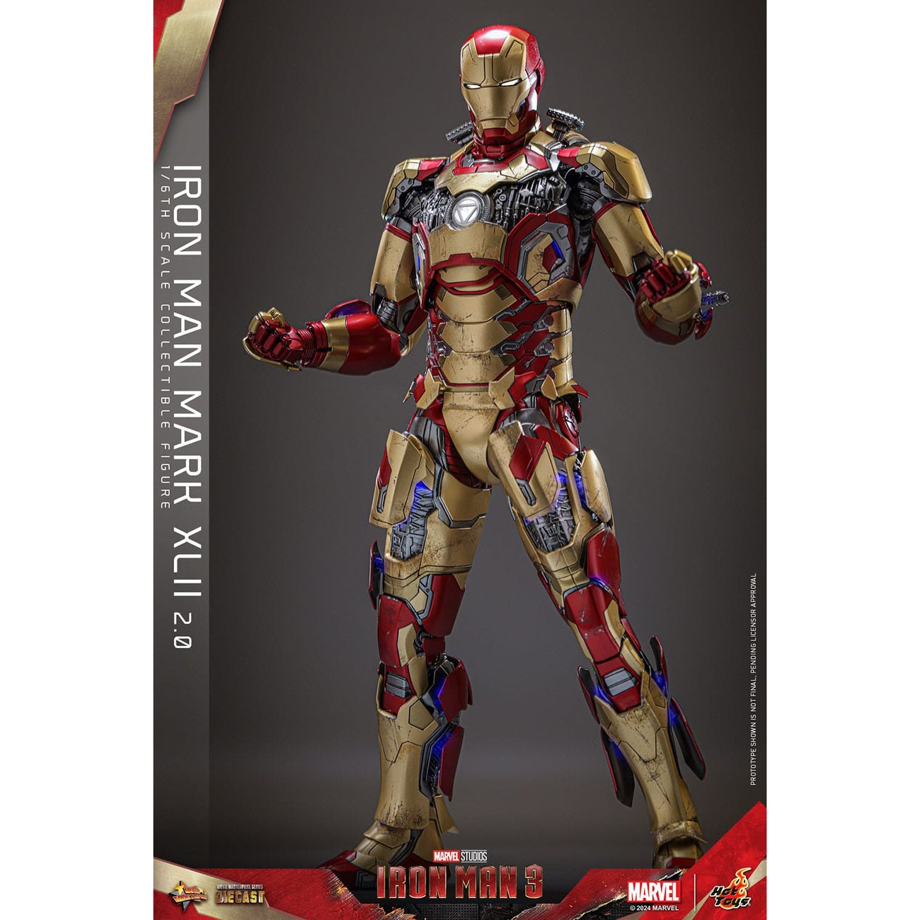 Produktbild Iron Man 3 - Iron Man Mark XLII Masterpiece Diecast Actionfigur 1:6 Deluxe