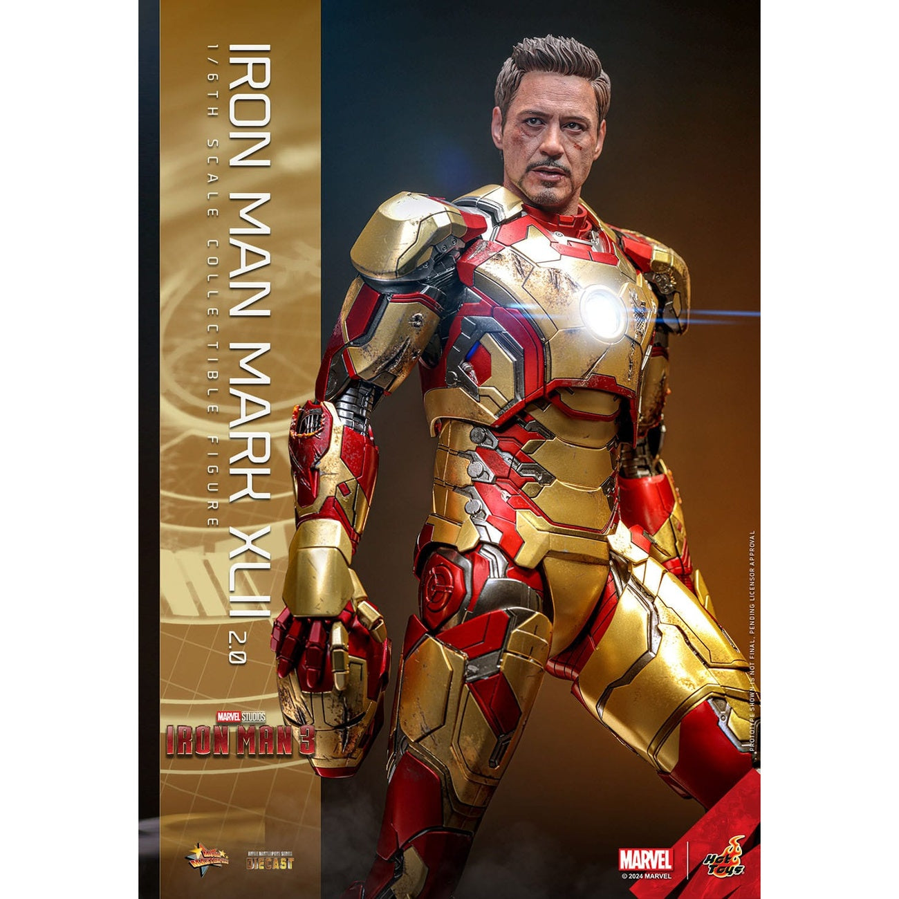 Produktbild Iron Man 3 - Iron Man Mark XLII Masterpiece Diecast Actionfigur 1:6 Deluxe