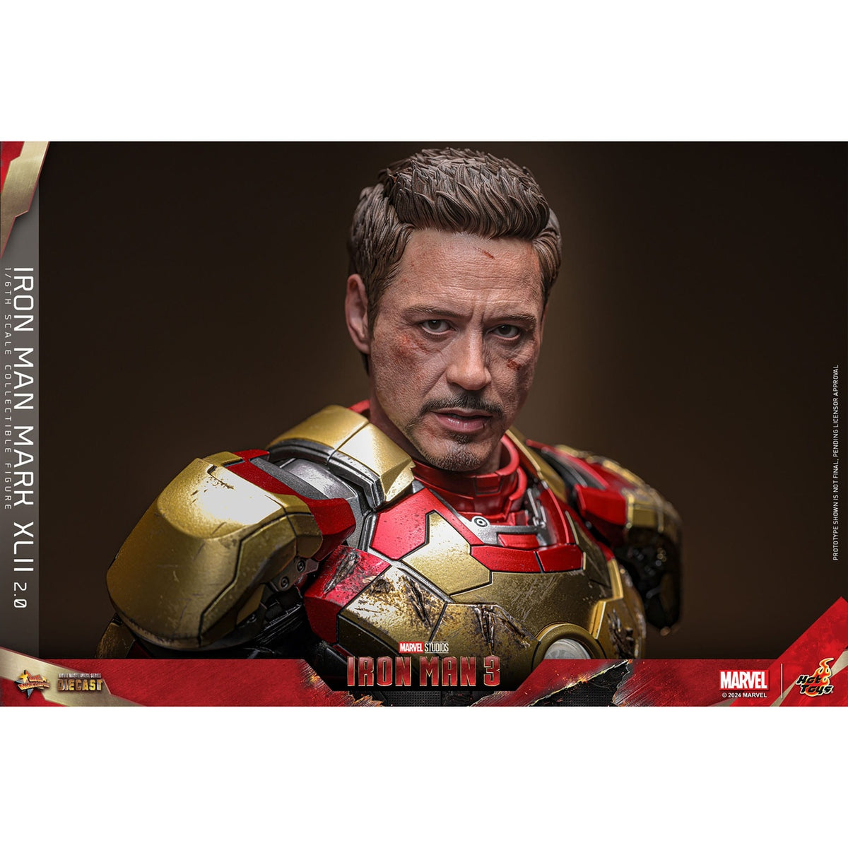 Produktbild Iron Man 3 - Iron Man Mark XLII Masterpiece Diecast Actionfigur 1:6 Deluxe