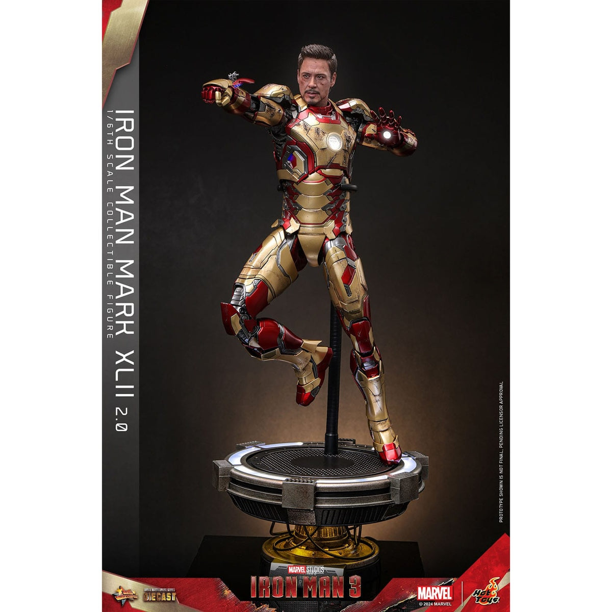Produktbild Iron Man 3 - Iron Man Mark XLII Masterpiece Diecast Actionfigur 1:6 Deluxe