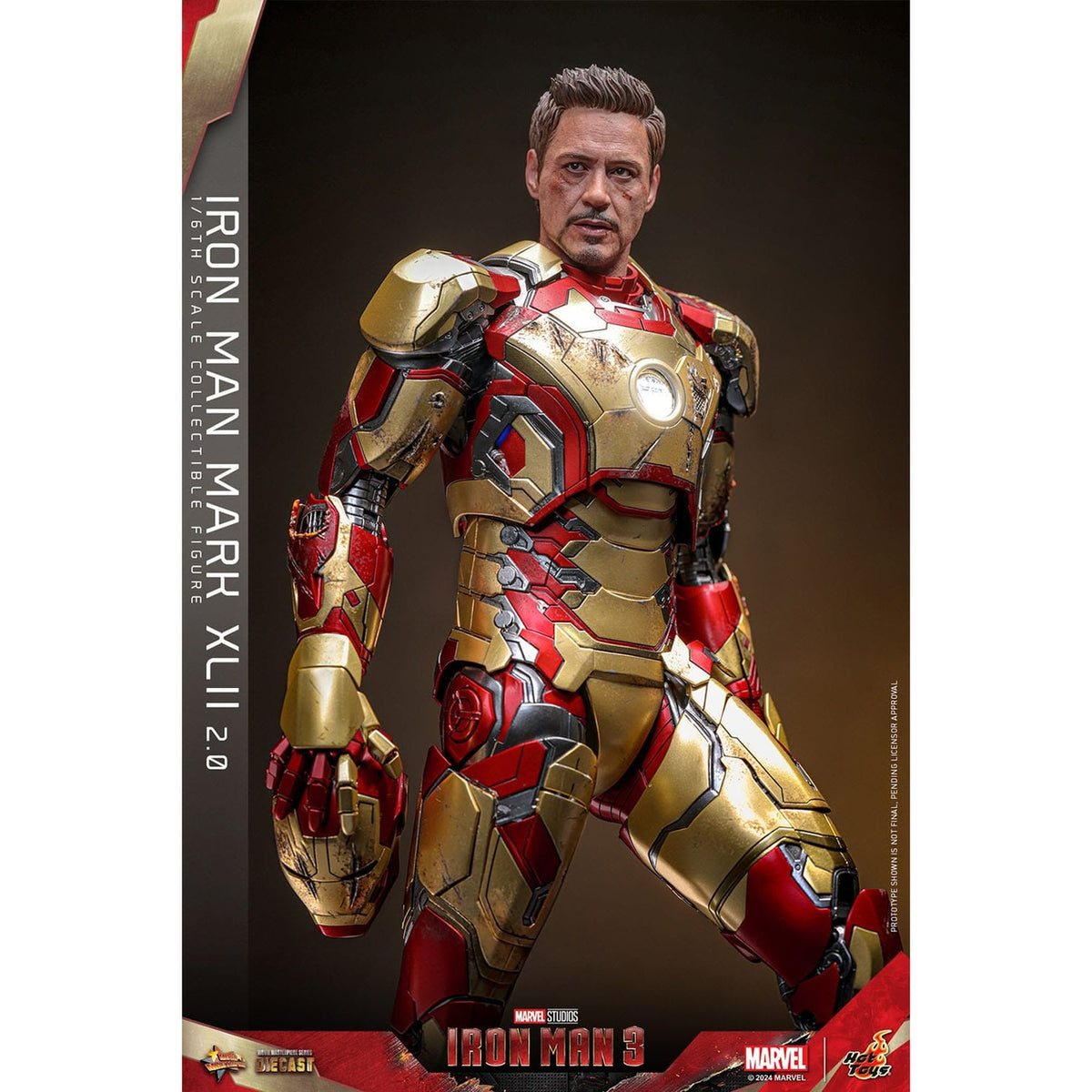 Produktbild Iron Man 3 - Iron Man Mark XLII Masterpiece Diecast Actionfigur 1:6 Deluxe