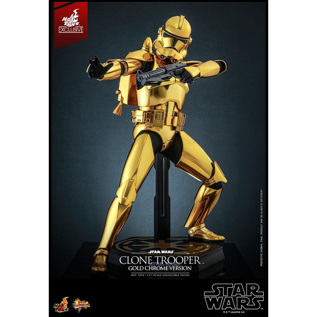Produktbild Star Wars - Clone Trooper Actionfigur 1:6 Gold Chrome Version Exklusiv