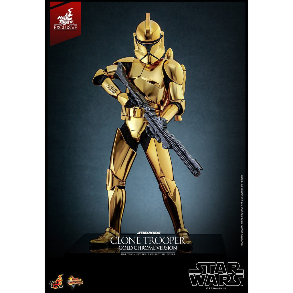 Produktbild Star Wars - Clone Trooper Actionfigur 1:6 Gold Chrome Version Exklusiv