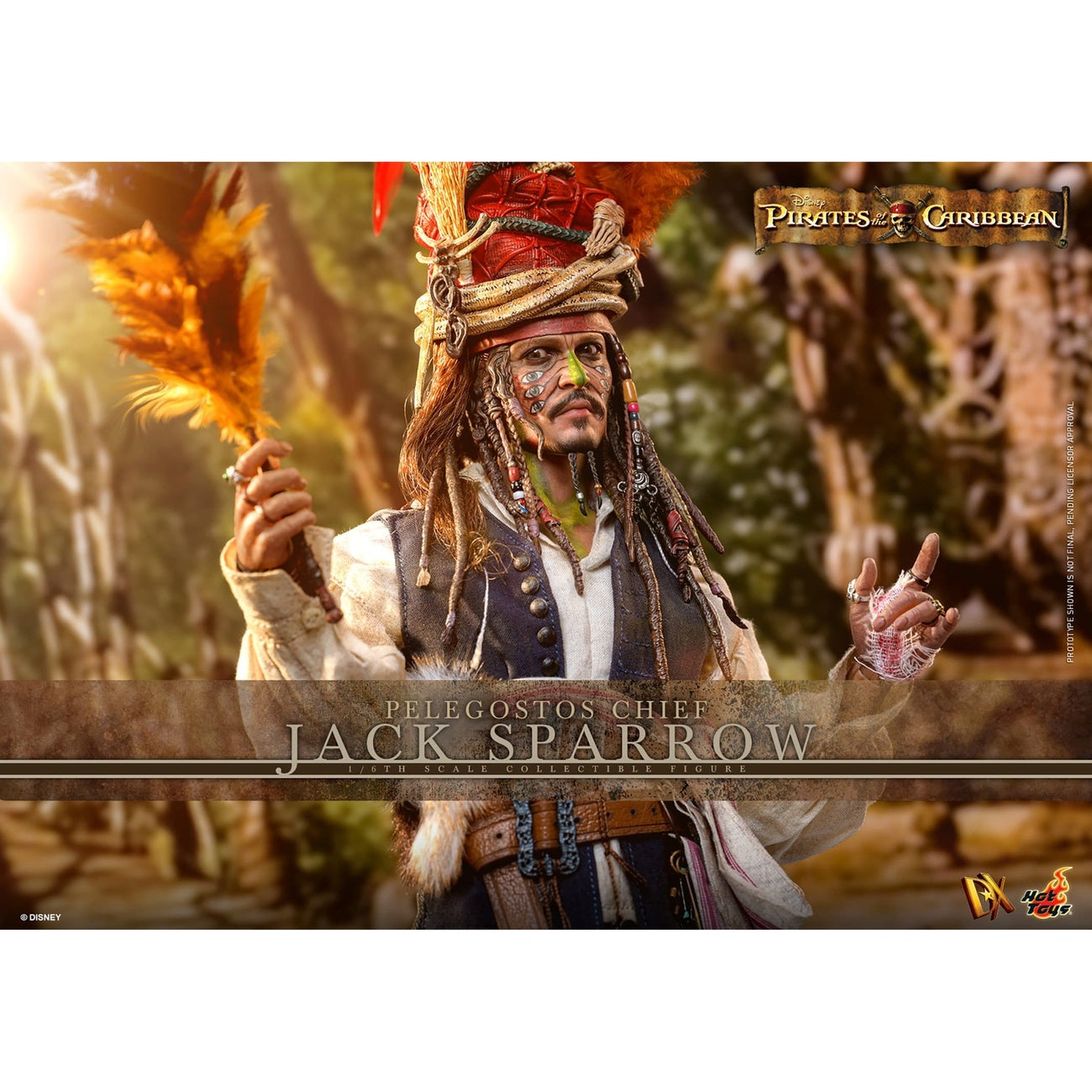 Produktbild Fluch der Karibik - Pelegostos Chief Jack Sparrow Actionfigur 1:6