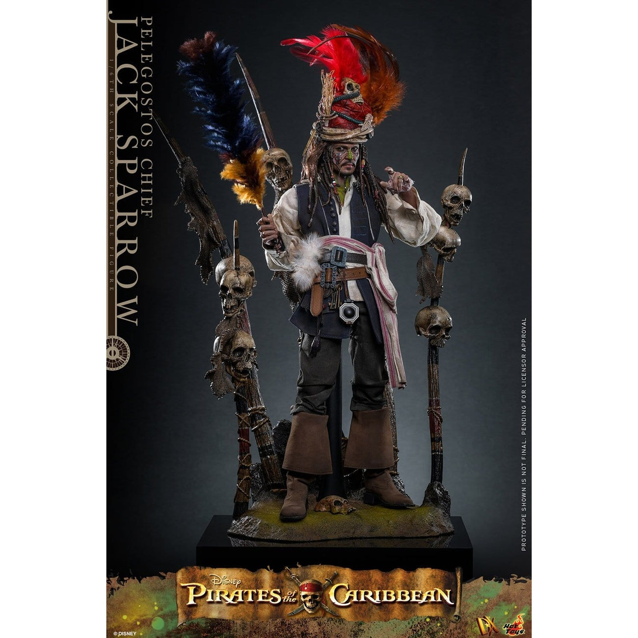 Produktbild Fluch der Karibik - Pelegostos Chief Jack Sparrow Actionfigur 1:6