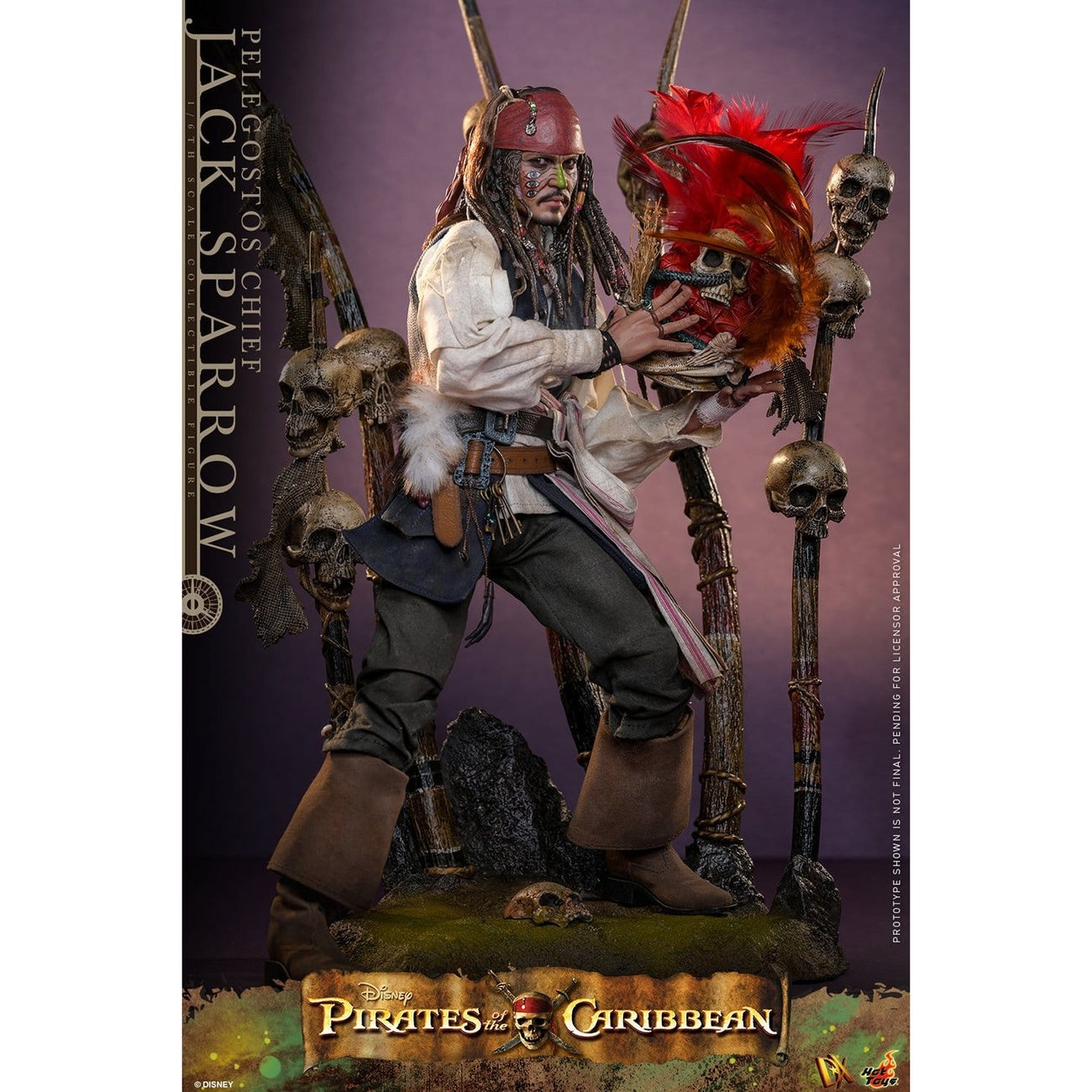Produktbild Fluch der Karibik - Pelegostos Chief Jack Sparrow Actionfigur 1:6