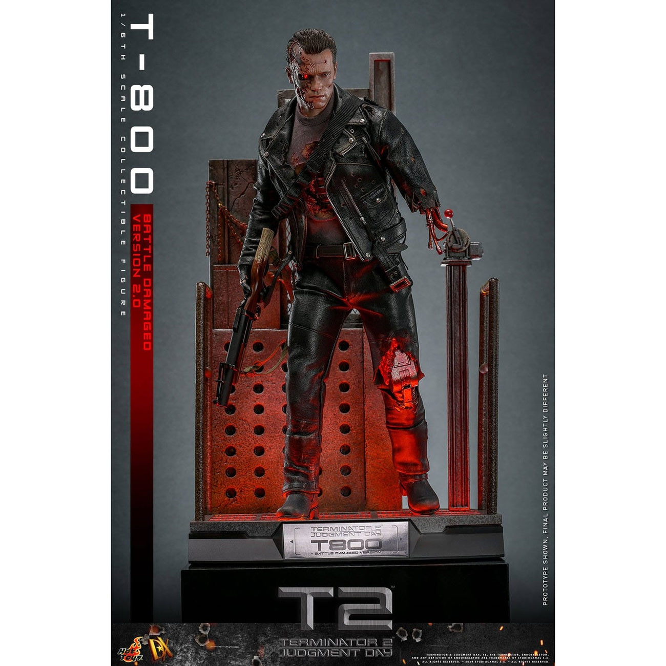 Produktbild T-800 Masterpiece Actionfigur 1:6 Battle Damaged Version 2.0 - Terminator 2