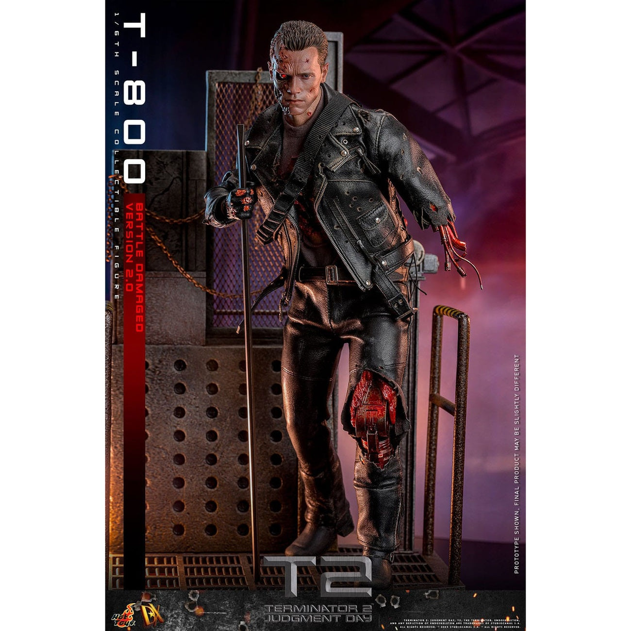 Produktbild T-800 Masterpiece Actionfigur 1:6 Battle Damaged Version 2.0 - Terminator 2