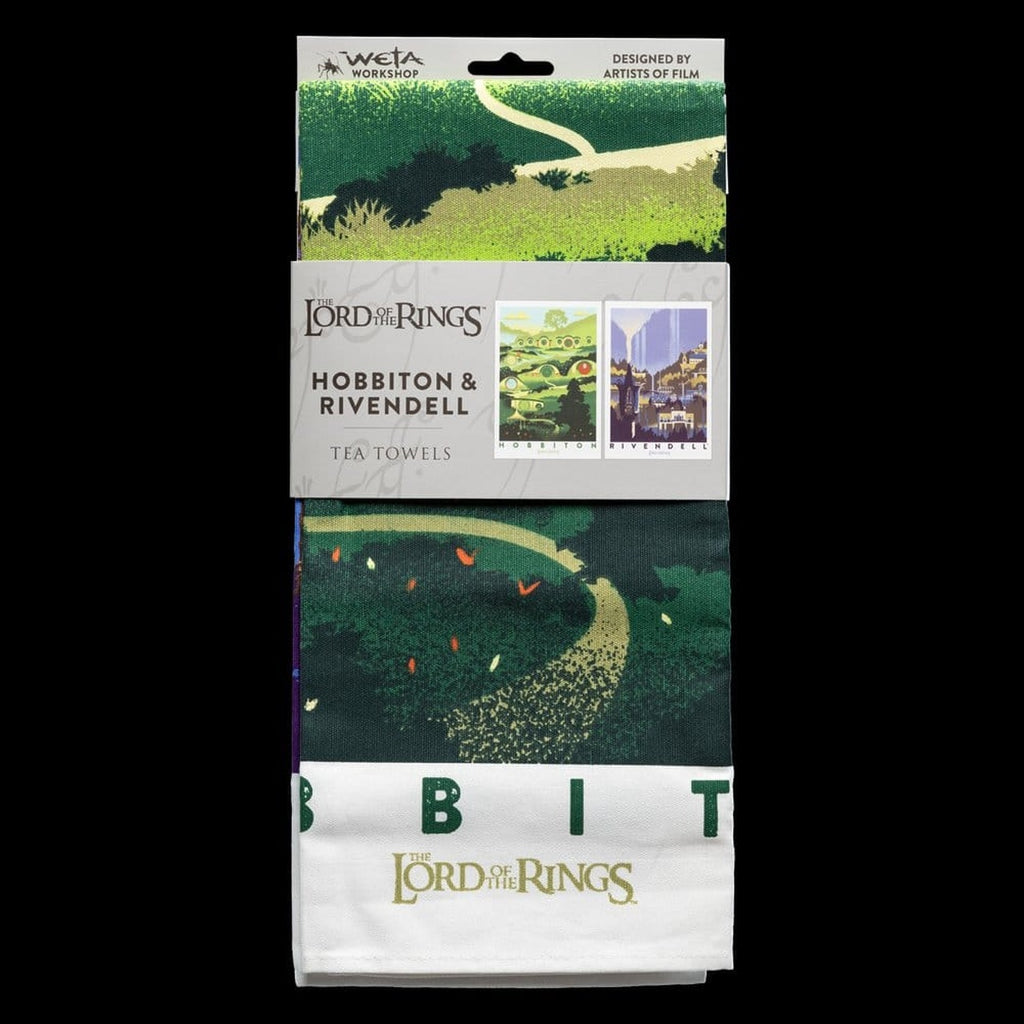 Produktbild Der Herr der Ringe - Rivendell & Hobbiton Geschirrtuch 2er Set