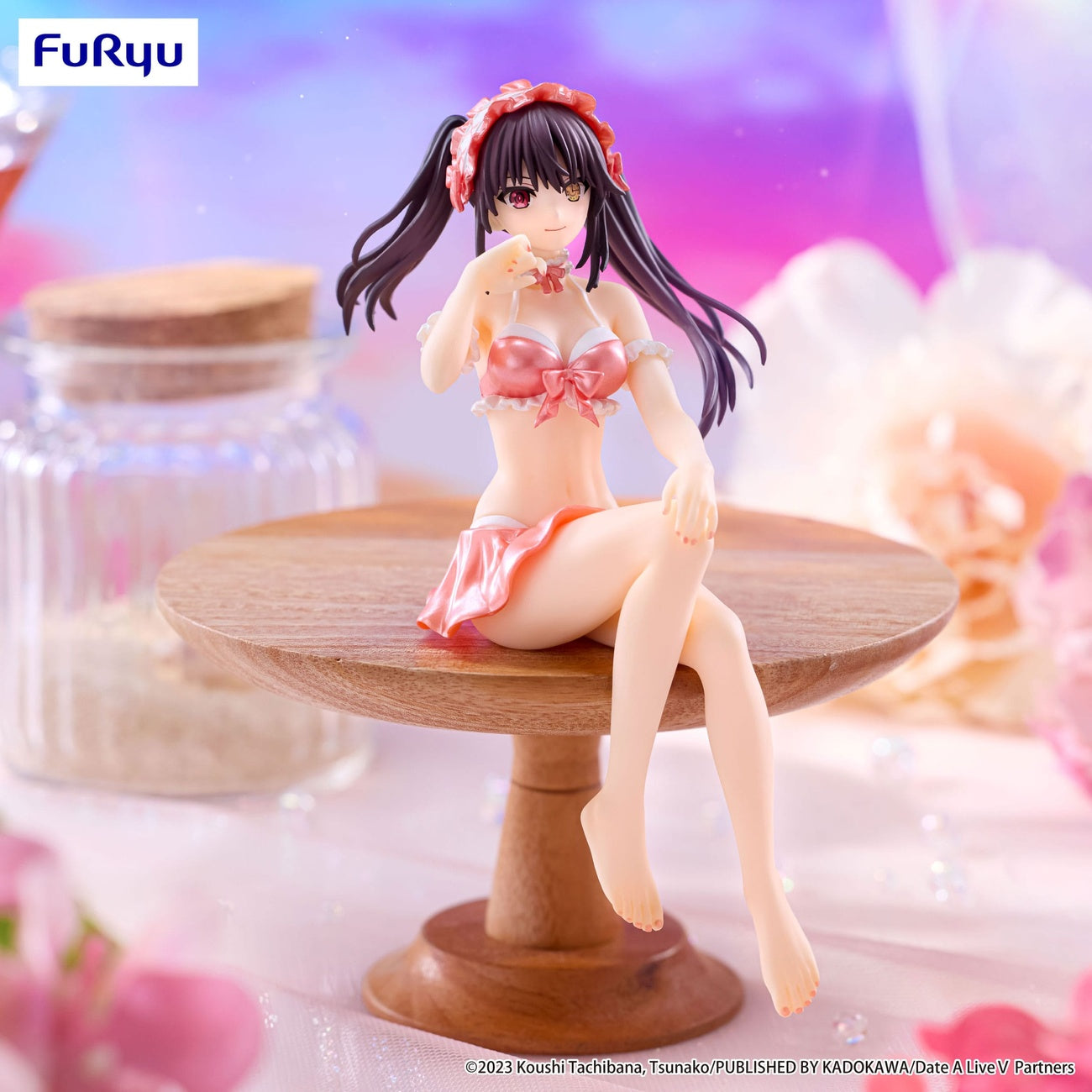 Produktbild Date A Live V Noodle Stopper PVC Statue Kurumi Tokisaki Swimsuit Pastel Red Color Ver. 15 cm