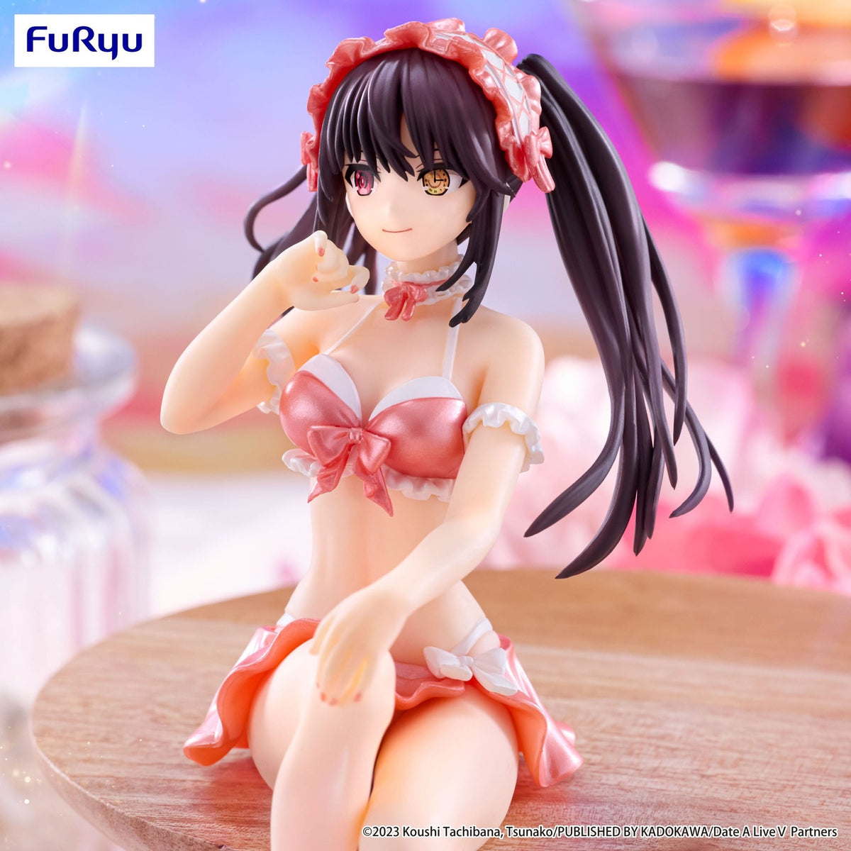 Produktbild Date A Live V Noodle Stopper PVC Statue Kurumi Tokisaki Swimsuit Pastel Red Color Ver. 15 cm