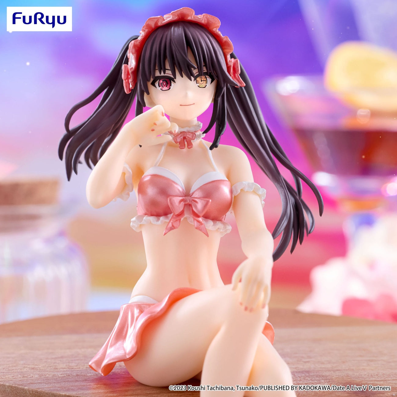 Produktbild Date A Live V Noodle Stopper PVC Statue Kurumi Tokisaki Swimsuit Pastel Red Color Ver. 15 cm