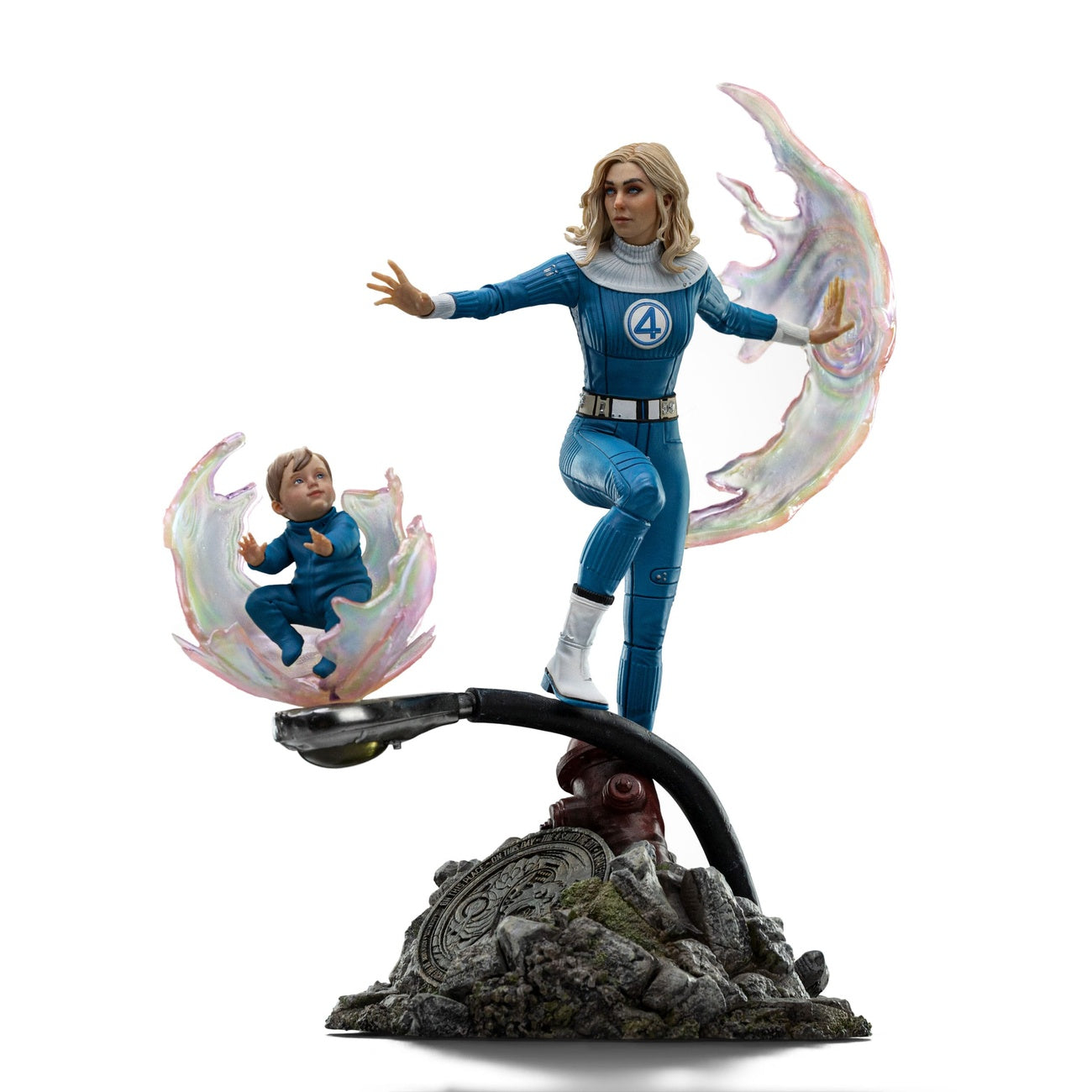Produktbild Fantastic Four Art Scale Statue 1/10 Invisible Woman and Franklin 28 cm