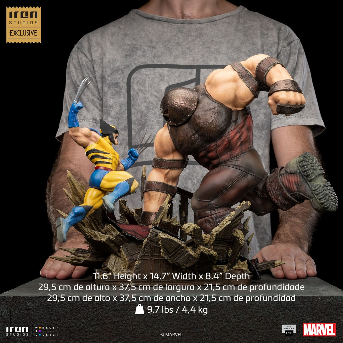 Produktbild Marvel BDS Art Scale Statue 1/10 Wolverine vs Juggernaut heo EU Exclusive 30 cm