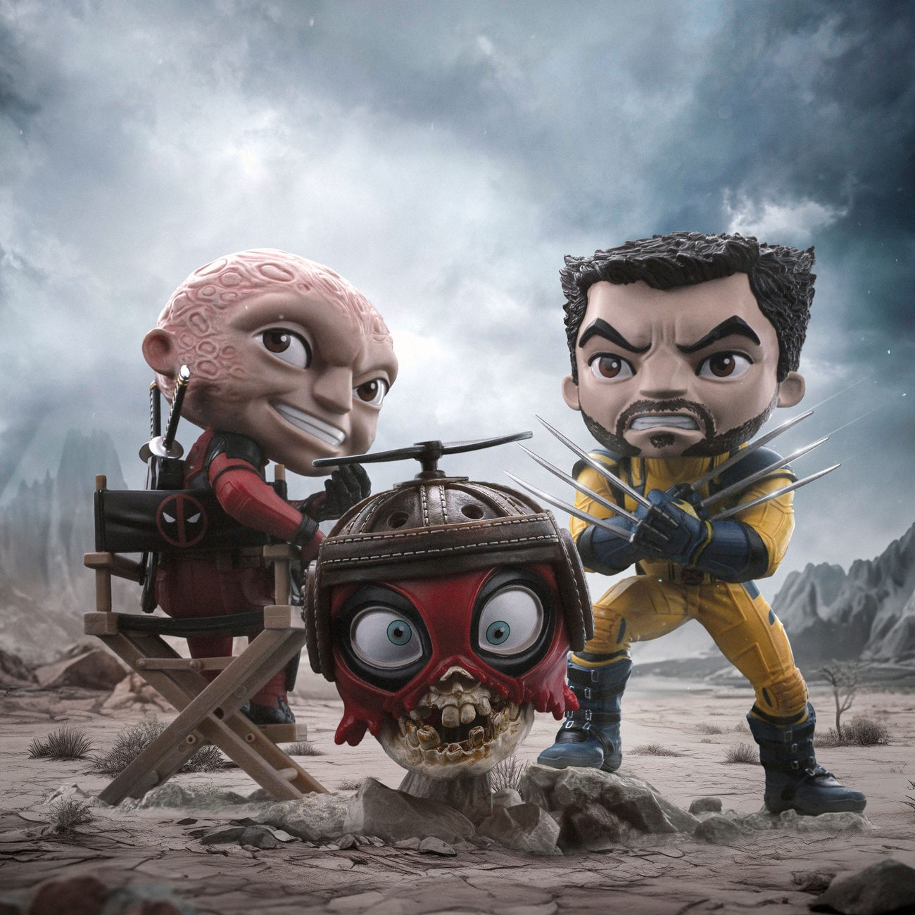 Produktbild Deadpool & Wolverine Mini Co. PVC Figur Deadpool Unmasked 13 cm