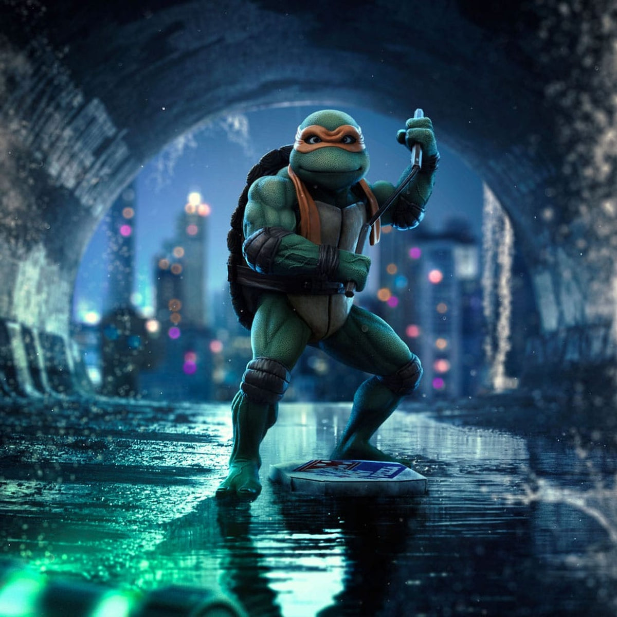 Produktbild Teenage Mutant Ninja Turtles Art Scale Statue 1/10 Michelangelo 19 cm
