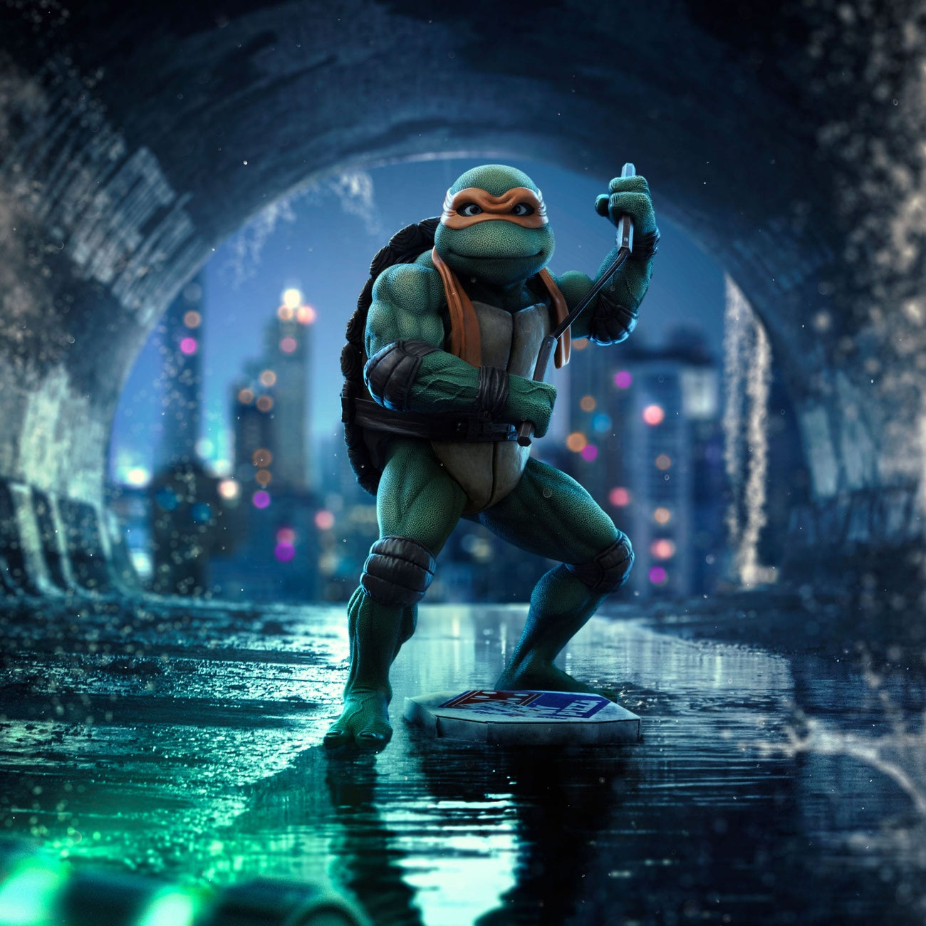 Produktbild Teenage Mutant Ninja Turtles Art Scale Statue 1/10 Michelangelo 19 cm