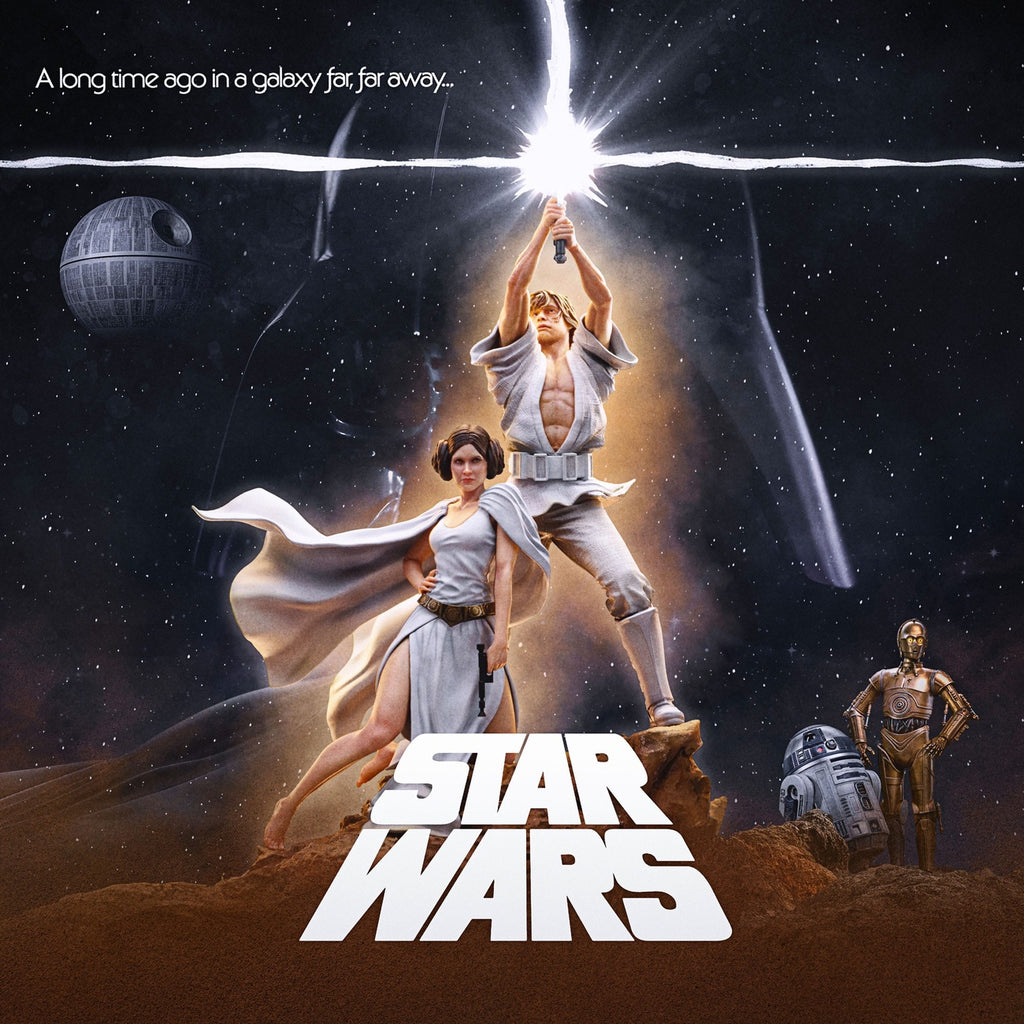 Produktbild Star Wars Deluxe Art Scale Statue 1/10 Luke and Leia 41 cm