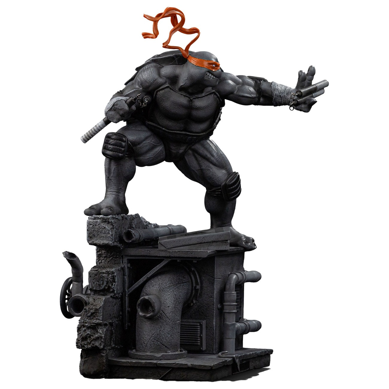 Produktbild Teenage Mutant Ninja Turtles Art Scale Statue 1/10 Michelangelo Black and White Variant 26 cm heo exclusive