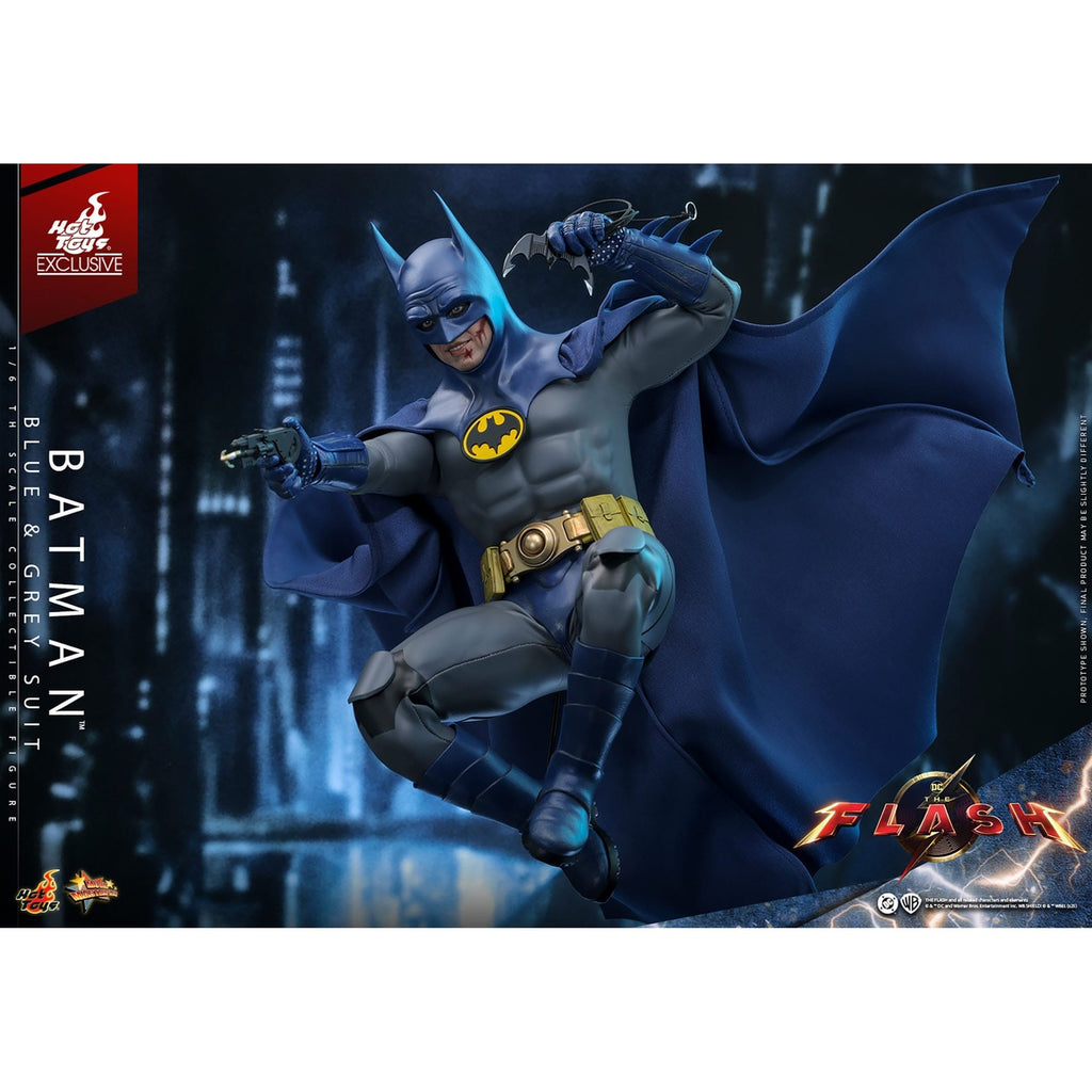 Produktbild The Flash Movie Masterpiece Actionfigur 1/6 Batman (Blue & Grey Suit) Limited Edition Hot Toys Exclusive 30 cm