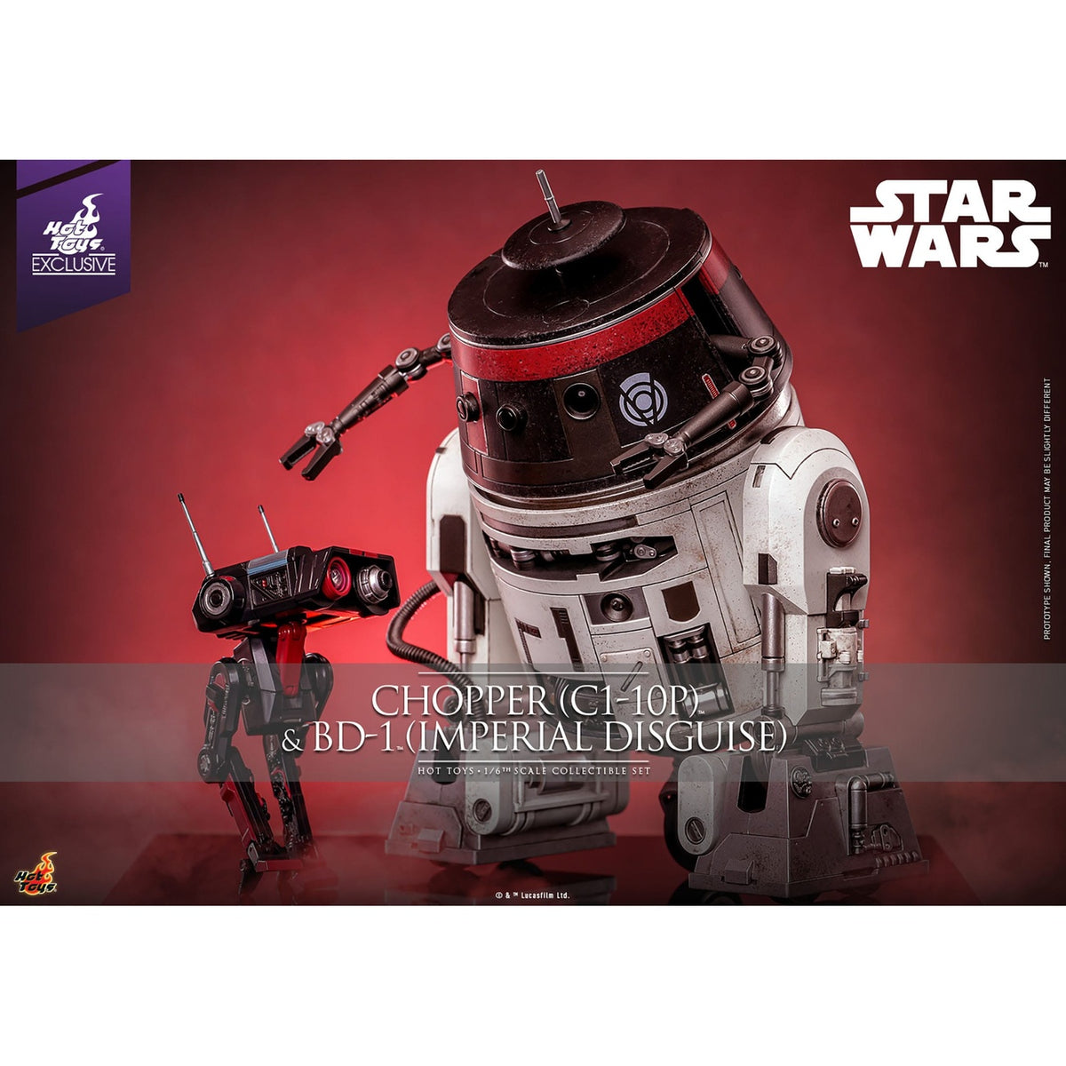 Produktbild Star Wars Actionfigur Set 1/6 Chopper (C1-10P™) & BD-1™ (Imperial Disguise) 18 cm & 8 cm