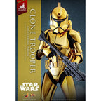 Produktbild Star Wars Actionfigur 1/6 Clone Trooper (Gold Chrome Version) Exclusive 30 cm